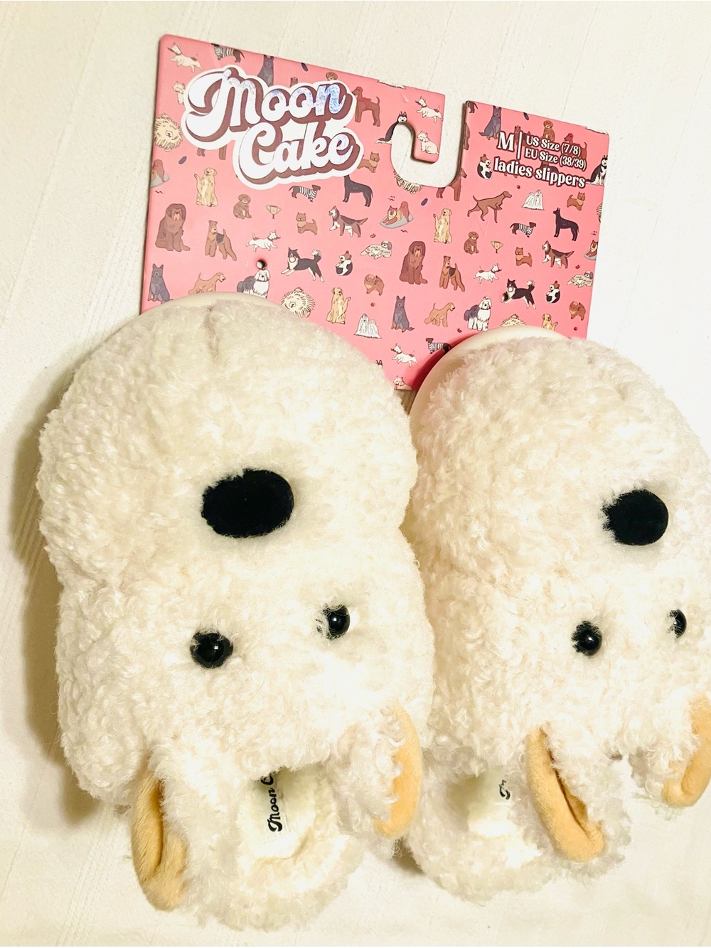 NWT Moon Cake Dog Plush Slipper - Medium 7/8